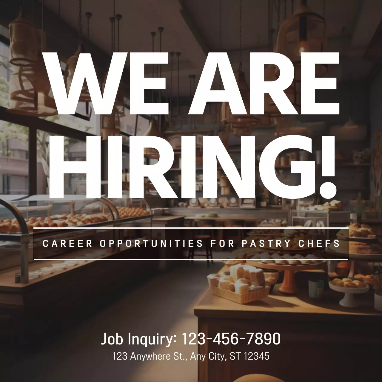 Brown Rustic Hiring Job Posting Social Media Post