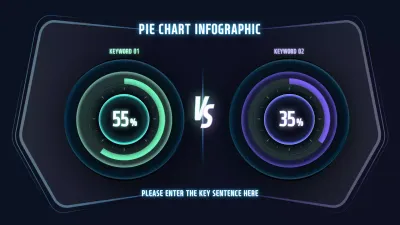 Speedometer concept chart in black and neon colors