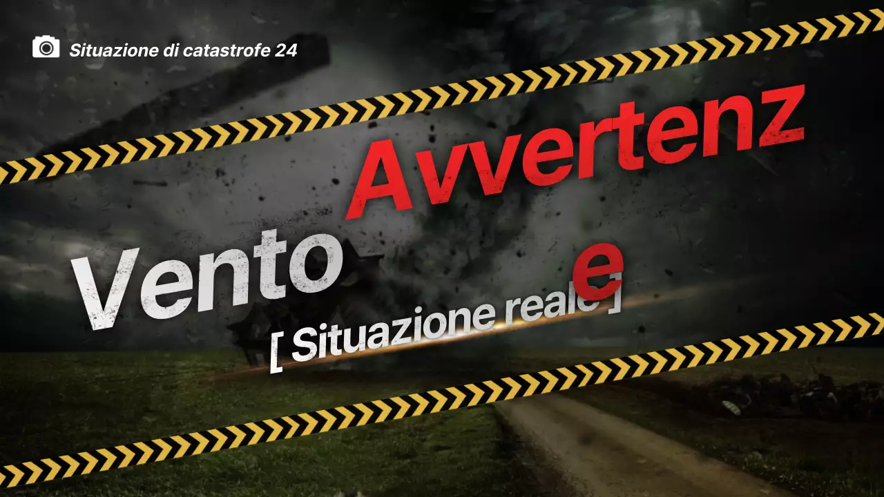 Tema di avviso di vento forte con sfondo fotografico concetto di avviso di pericolo