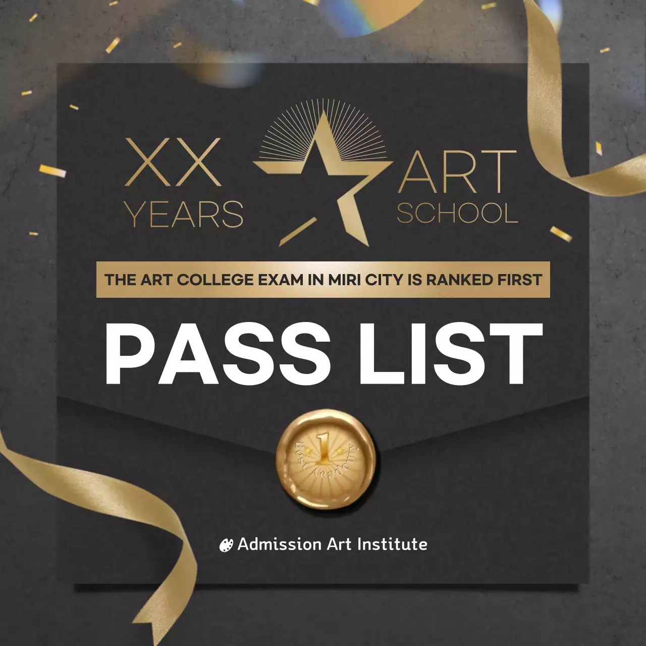 Black Elegant Art Announcement Social Media Post