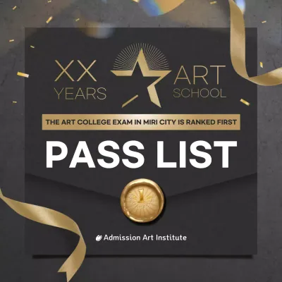 Black Elegant Art Announcement Social Media Post