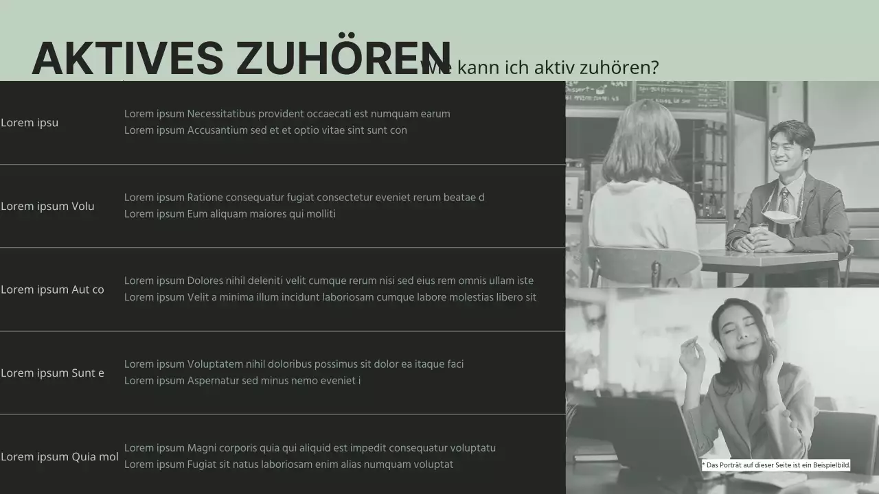 Wirksame Kommunikationsstrategien in grüner Farbe