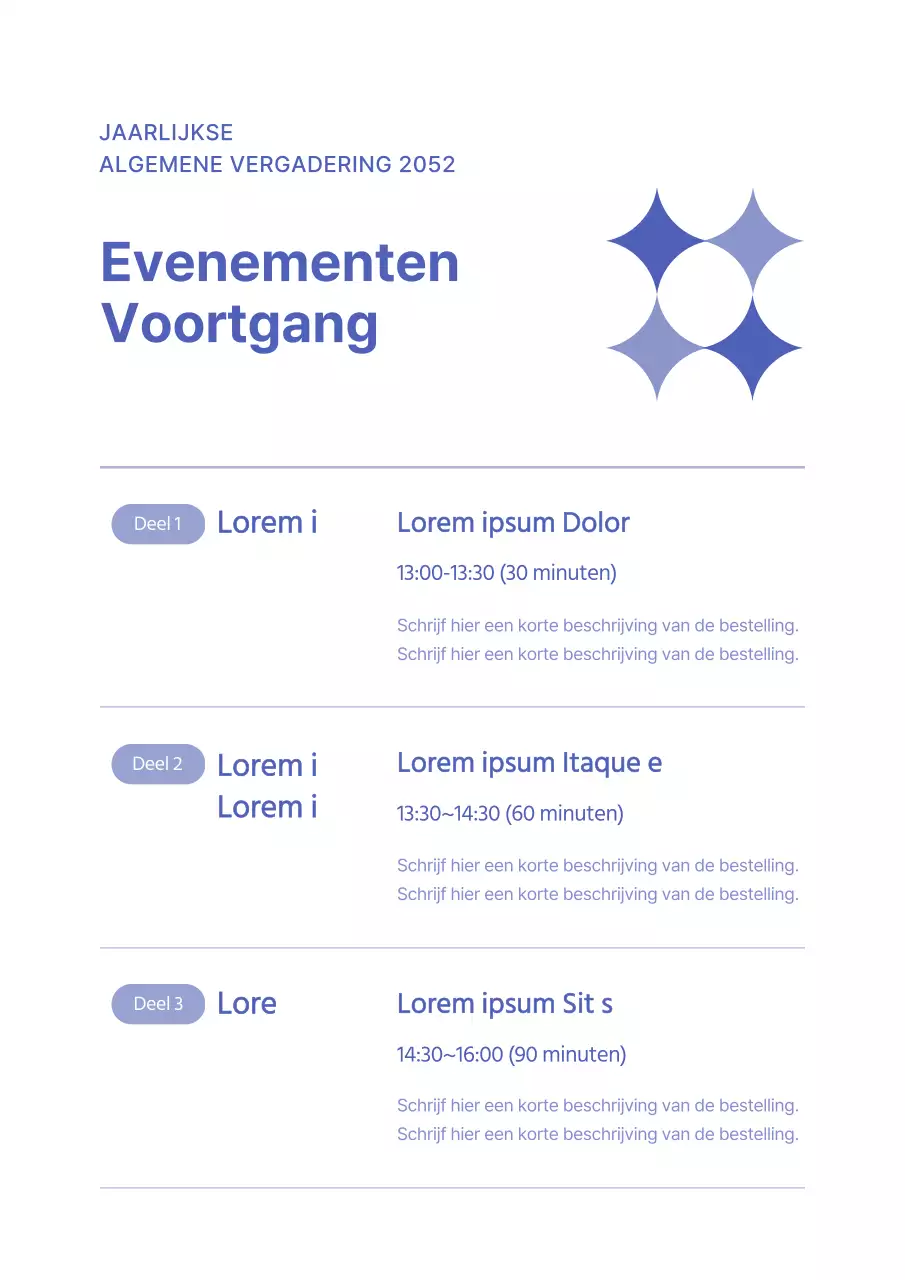 Algemene nieuwjaarsbijeenkomst in blauw, geel en groen