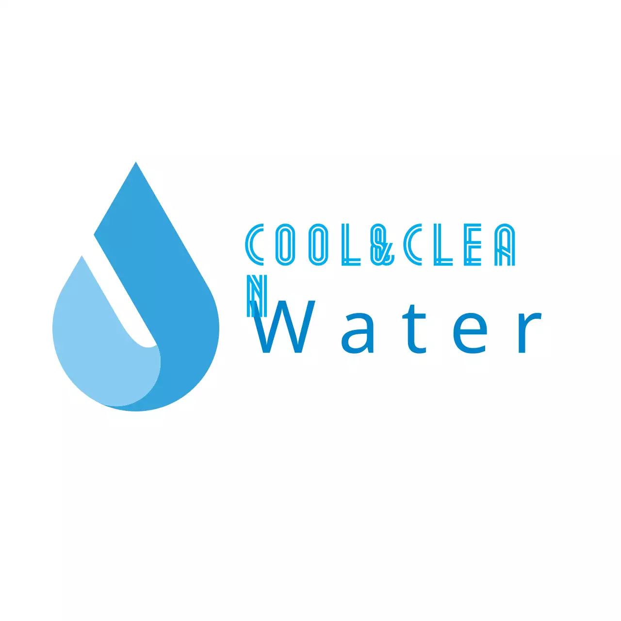 Blue Modern Water Advertisement Logo