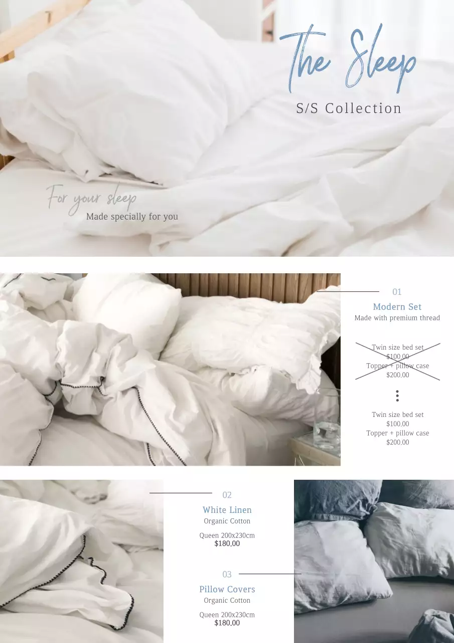 White Minimal Bedding Promotion Poster