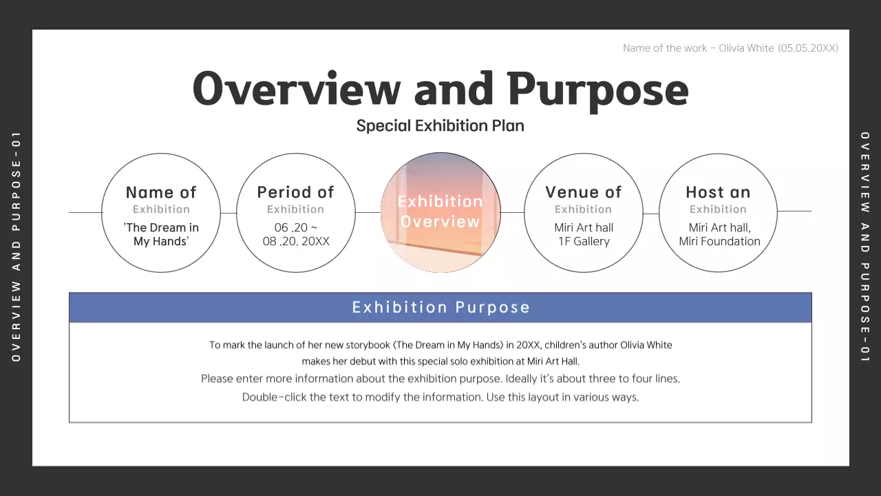 Black and blue simple fairy tale illustrator special exhibition booklet