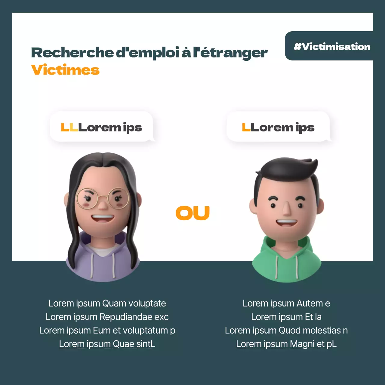 Comment éviter d'être victime d'escroqueries au travail à domicile à l'étranger dans les CardNews vertes et orange