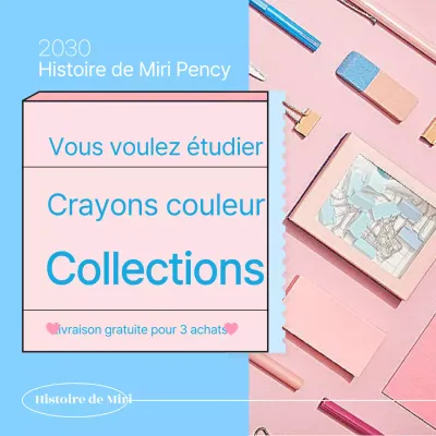 Guide de la collection d'instruments d'écriture bleus et roses