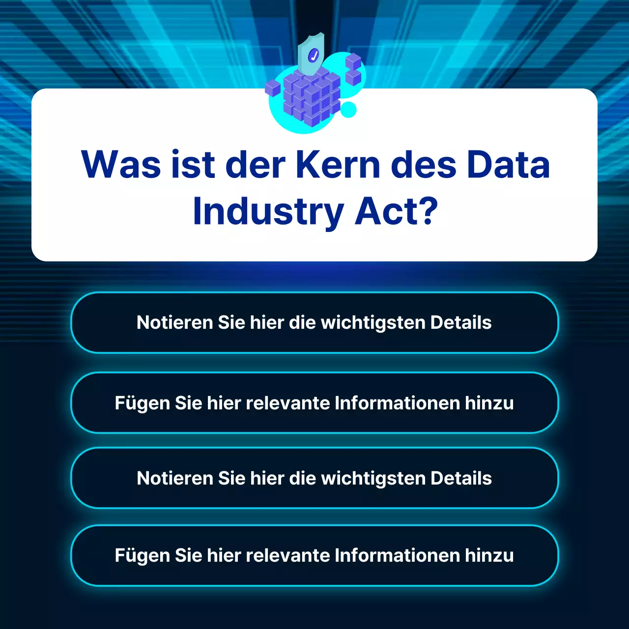 Leitfaden zum Data Industry Act in blauem Farbverlauf