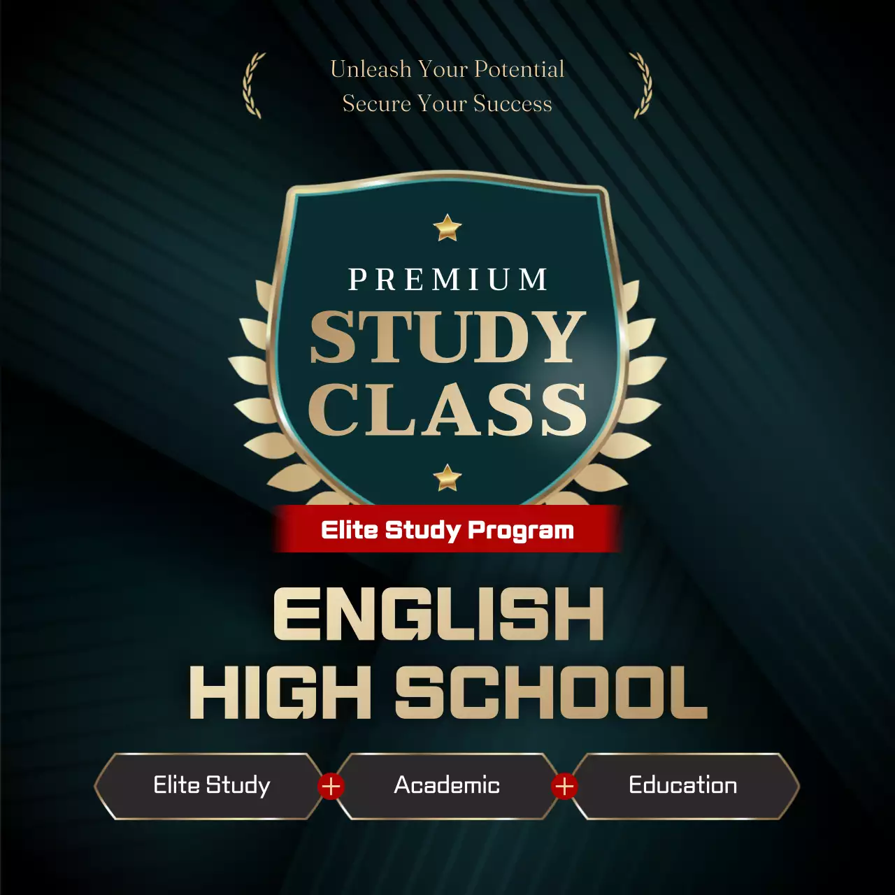 Green Elegant Study Promotion Social Media Post