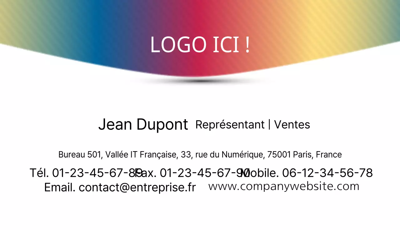 Cartes de visite d'entreprise