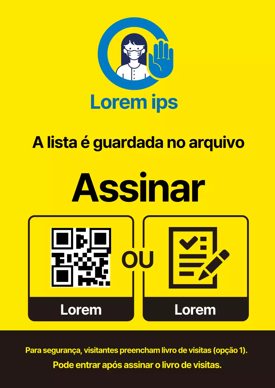 Etiquetas azuis ilustradas de registo do coronavírus