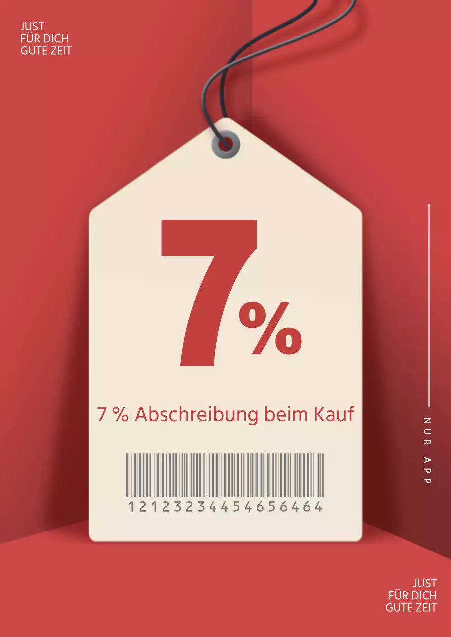 Werben Sie mit roten Kleidungsanhängern für ein einfaches Einkommensereignis