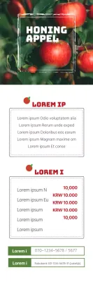 Met honing gezoete appels