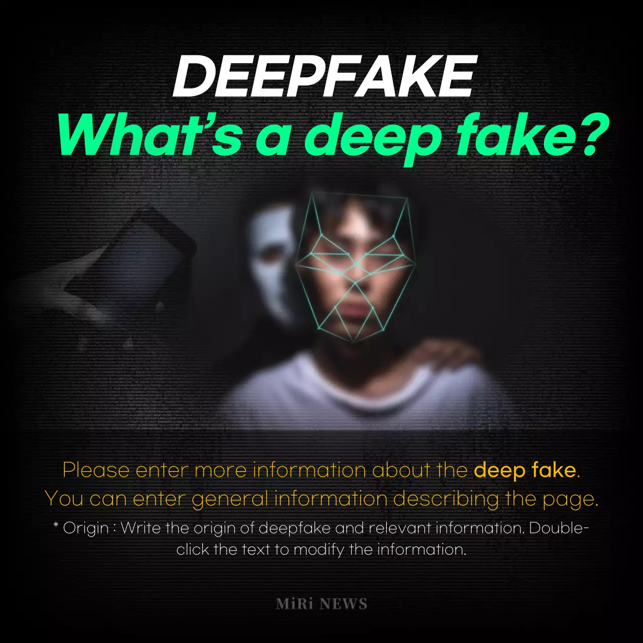 Deep Fake Crime in Black and White CardNews