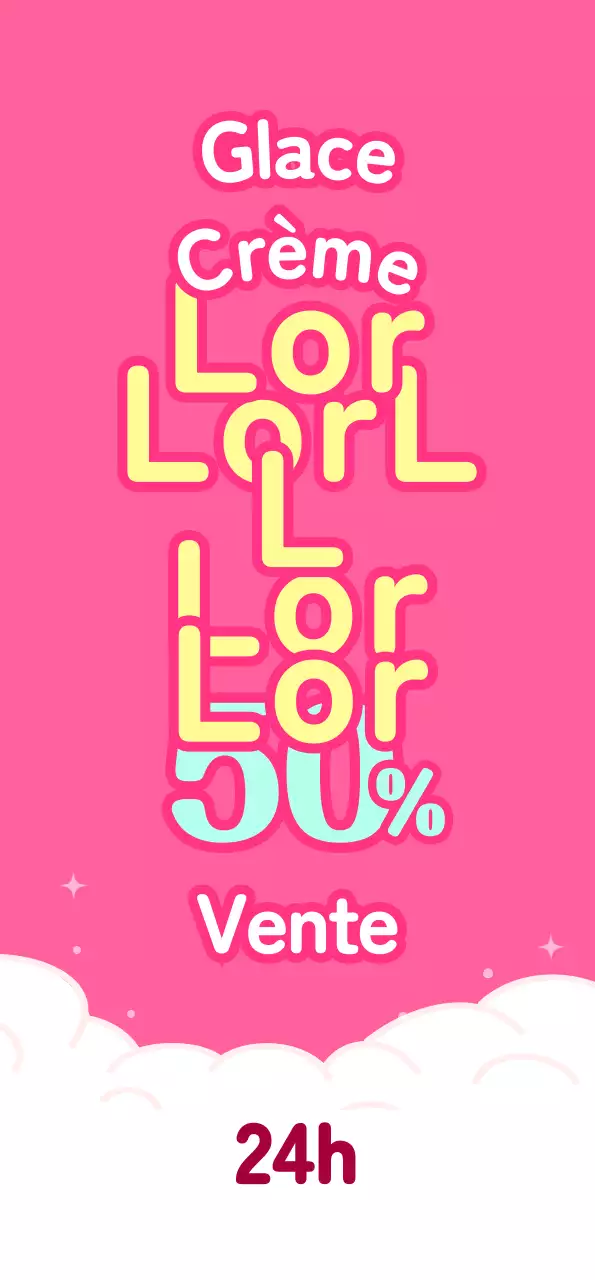 Un glacier rose et bleu clair