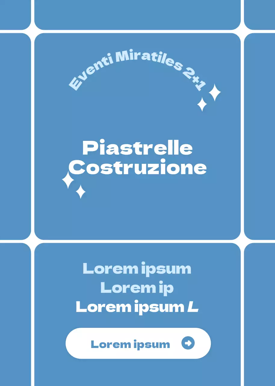 Evento a tema piastrelle pulite blu