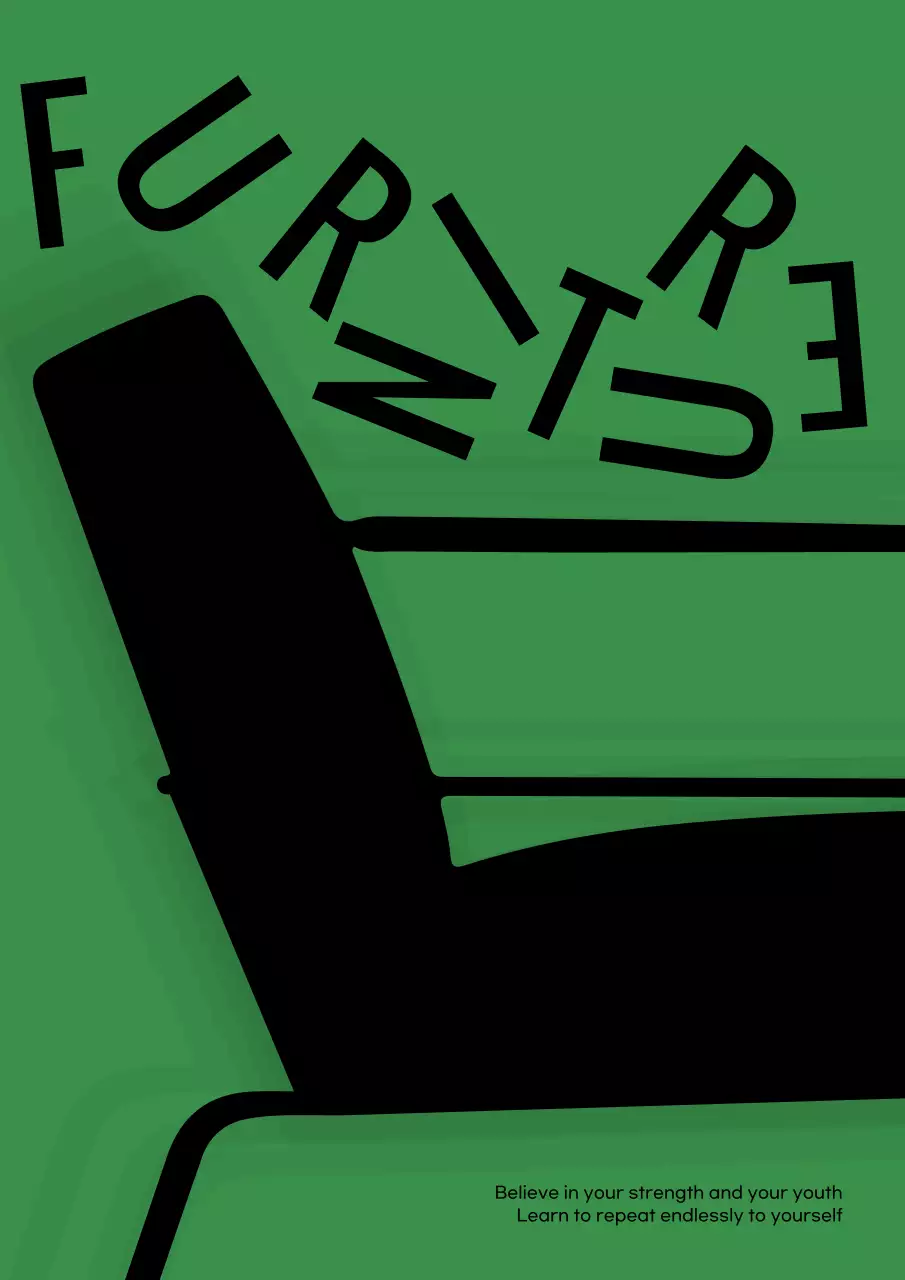 Interior poster in green tones