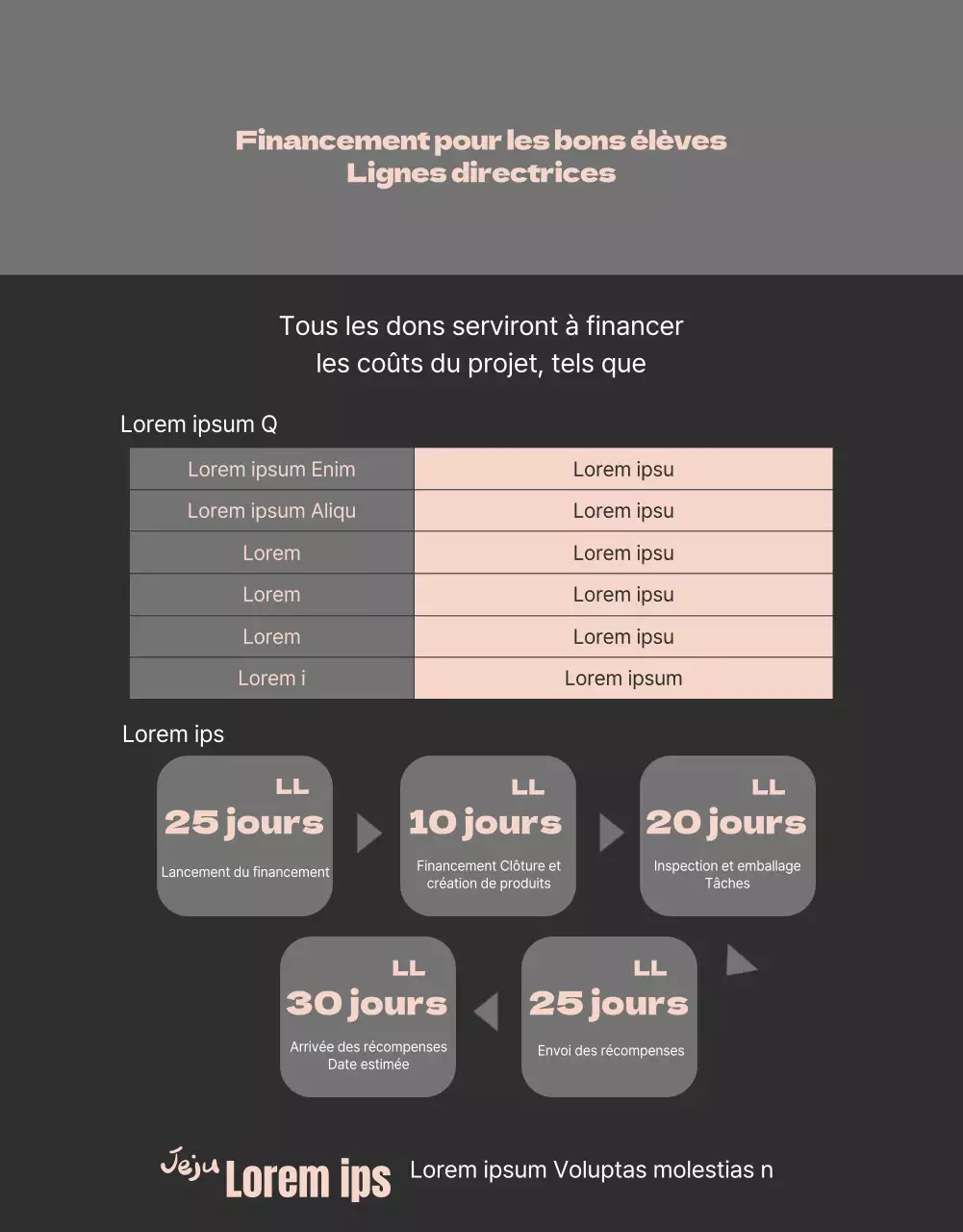Financement de baguettes gris foncé et orange