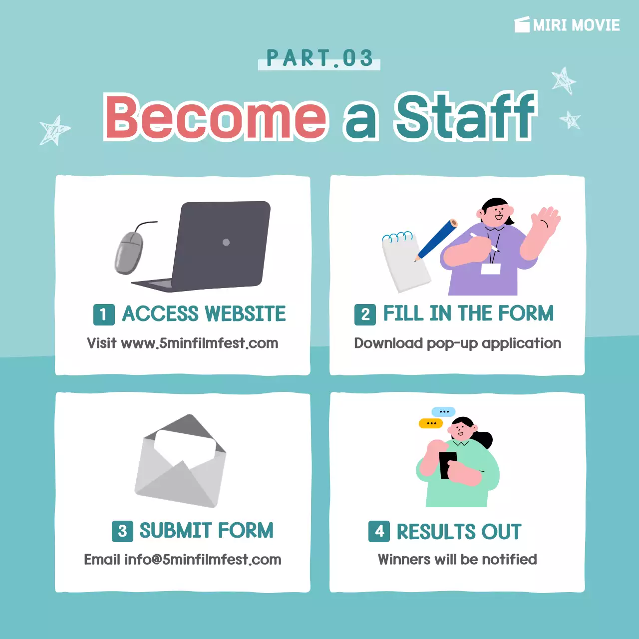 Mint Modern Film Recruitment Instagram Carousel