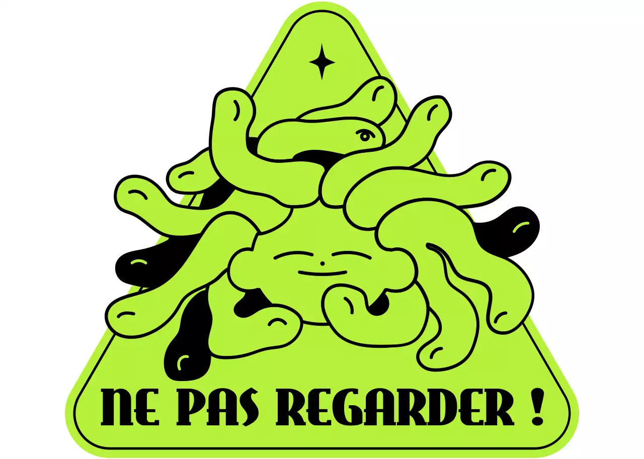Illustration mignonne du logo de la marchandise de l'amphithéâtre en vert clair.