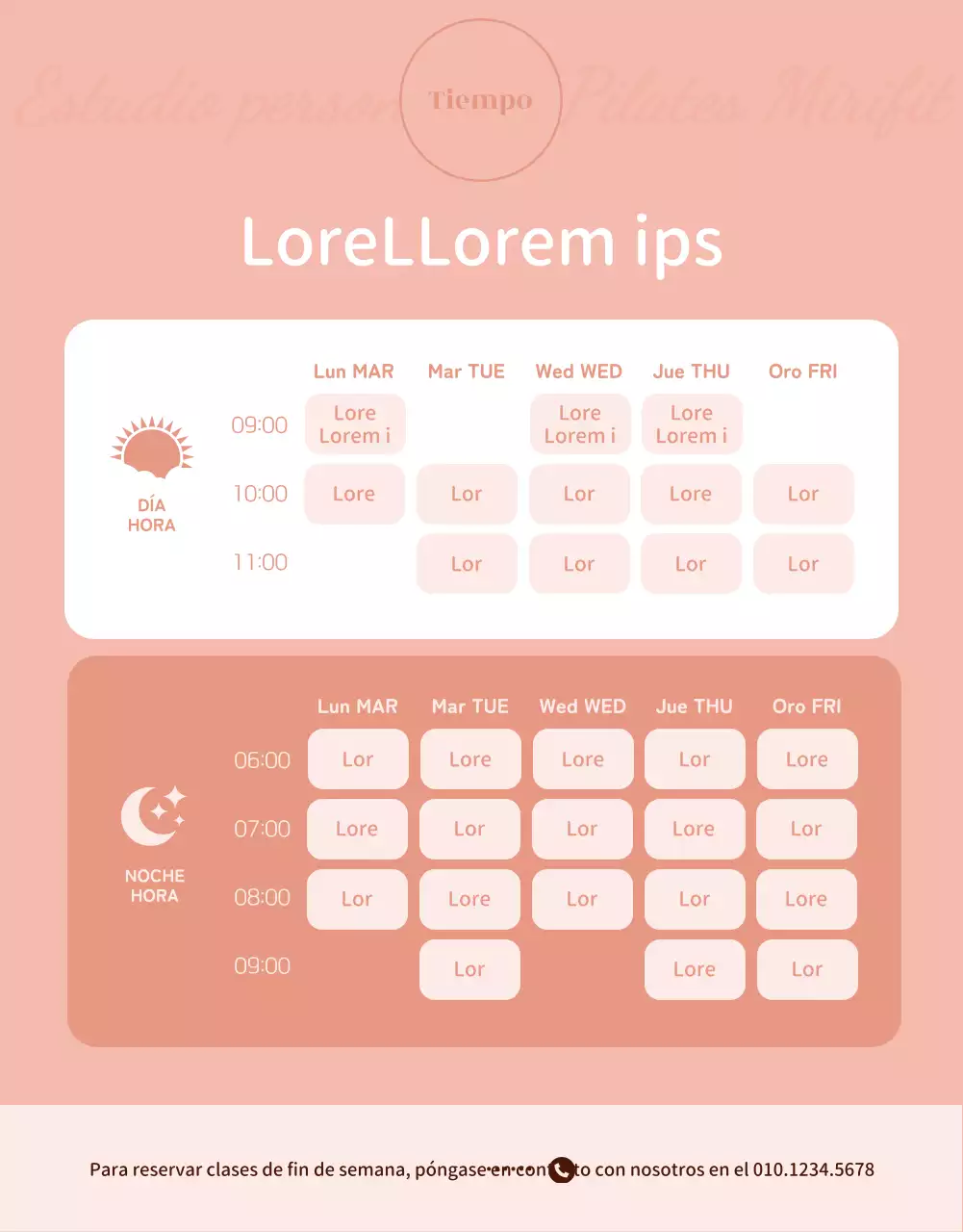 Tema promocional monótono de Pilates con ilustraciones limpias y formas redondeadas