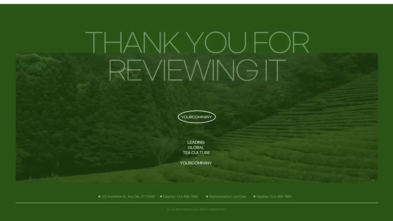 그린모던티 광고 프리젠테이션