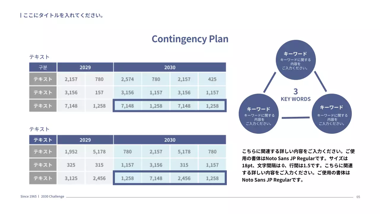 青 モダン ビジネス 企画書 プレゼンテーション