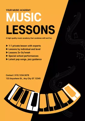 Orange Modern Music Promotion Poster