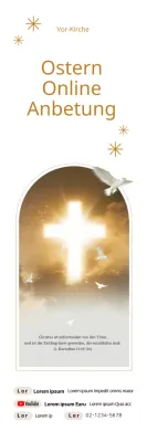 Weiße, saubere Osterkirchenbanner