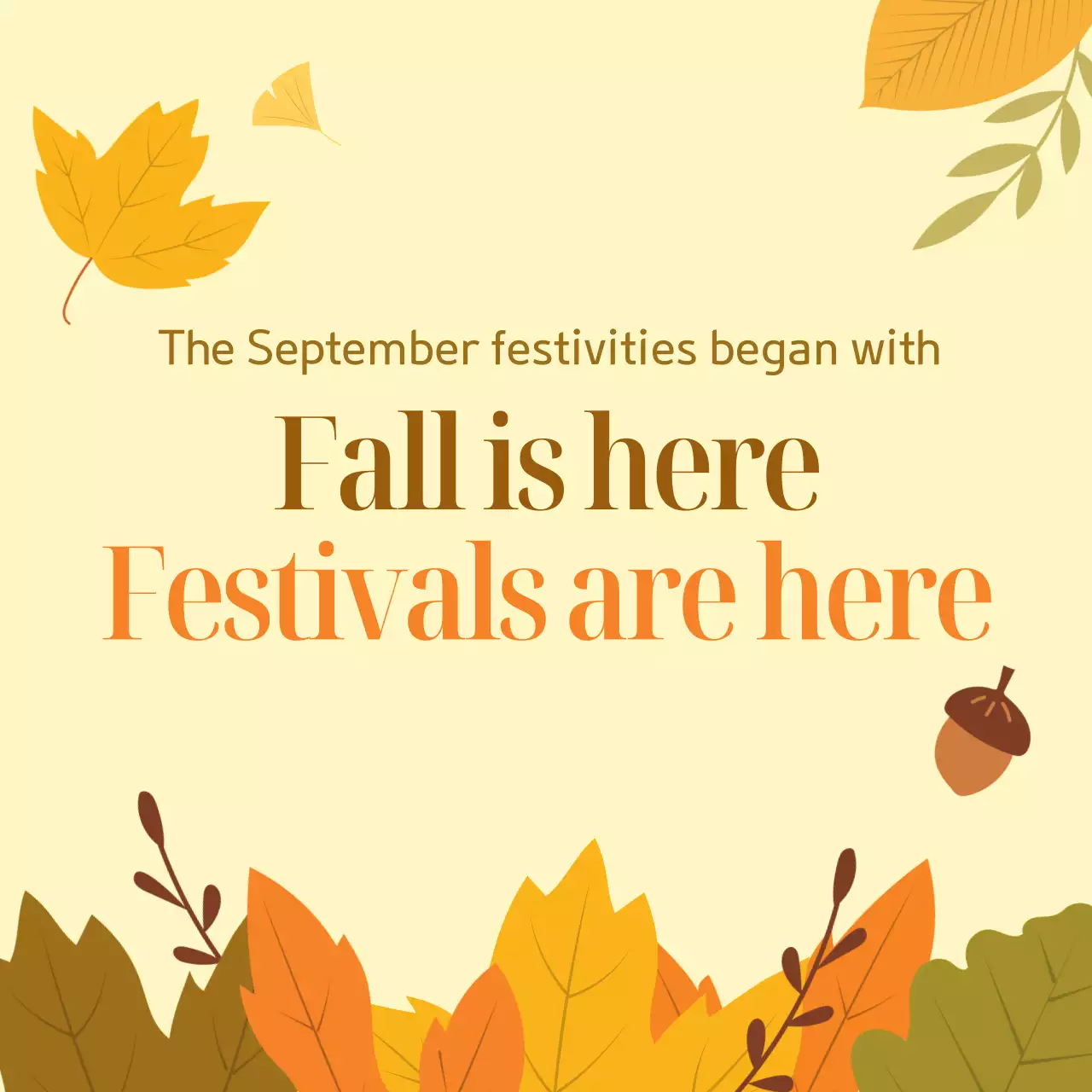 Beige Rustic Festivals Announcement Social Media Post