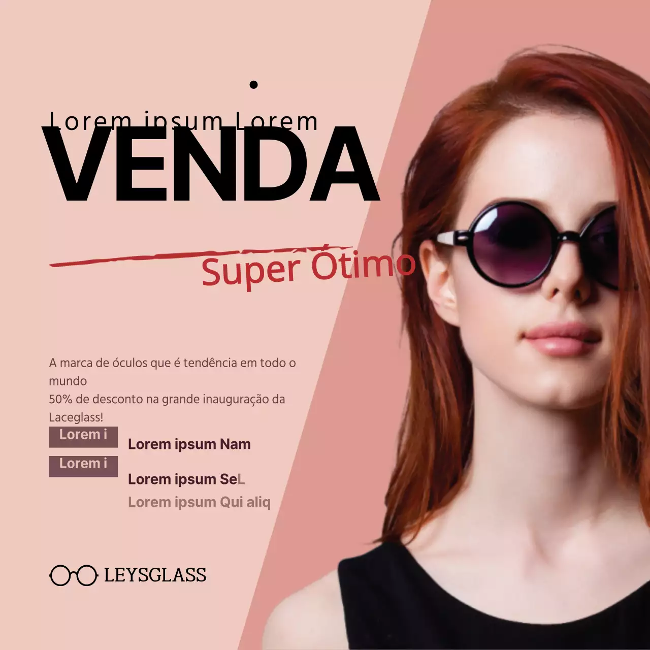Venda de óculos
