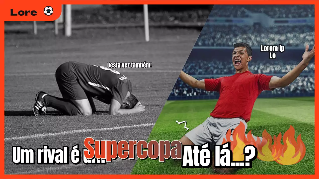 Miniatura do YouTube para um jogo de futebol vermelho