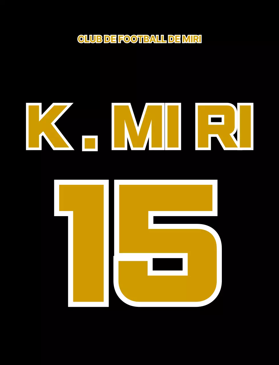 Gilet de football pour adhérents avec logo du club de football illustré d'un ours noir et or