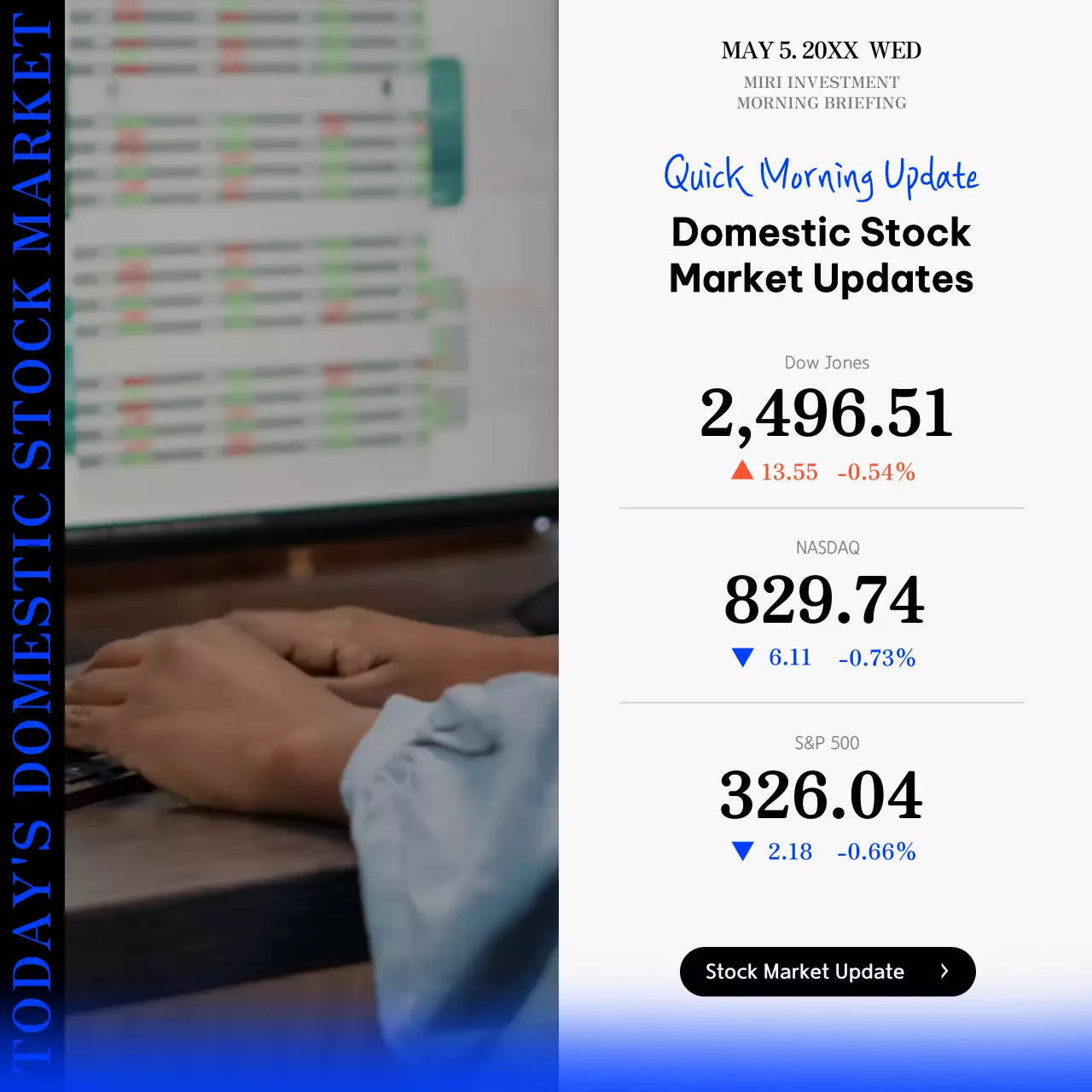 Laporan Saham Modern Biru Memperbarui Posting Media Sosial