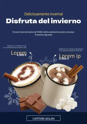 Presentamos nuestro menú de cafetería de invierno