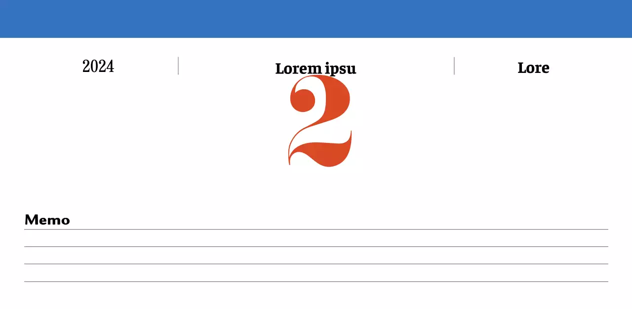 Retro concept nostalgiekalender in rood en blauw