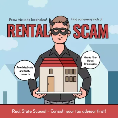 Red Comic Rental Guide Social Media Post