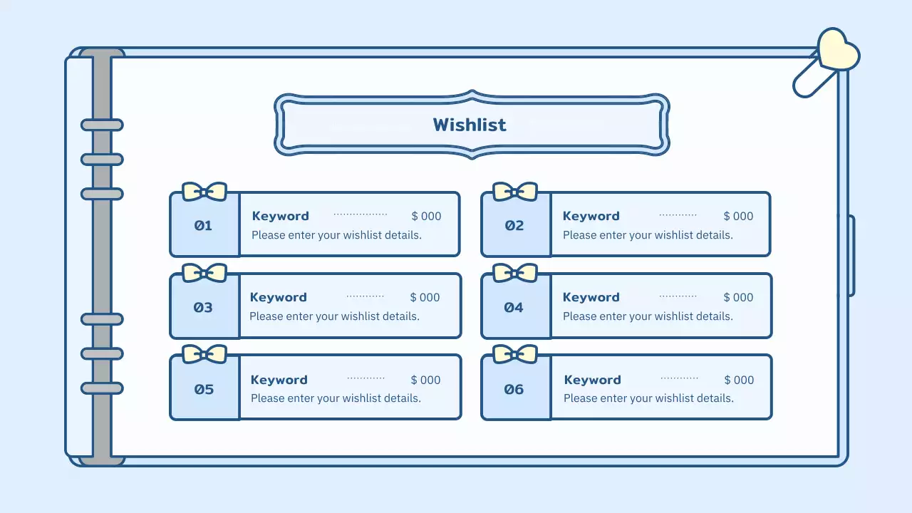 Blue Simple Diary Planner Presentation