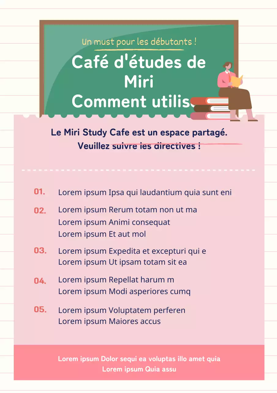 Enseigne de café sur le thème du tableau noir rose et vert