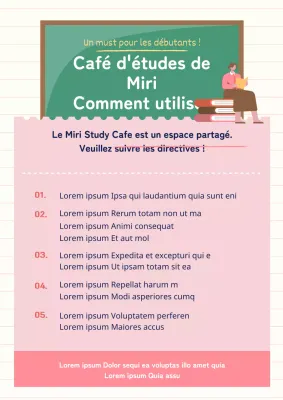 Enseigne de café sur le thème du tableau noir rose et vert