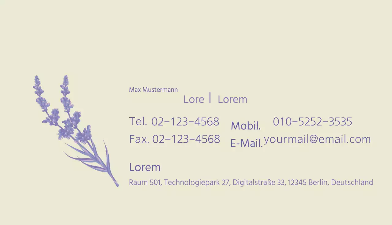 Natürliche Visitenkarte