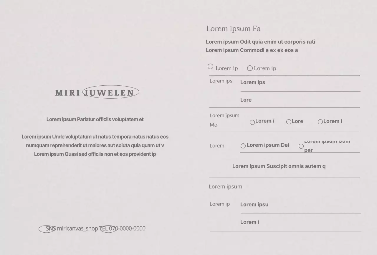 Aanvraag voor een emotionele sieradenwinkel in Warm Grijs