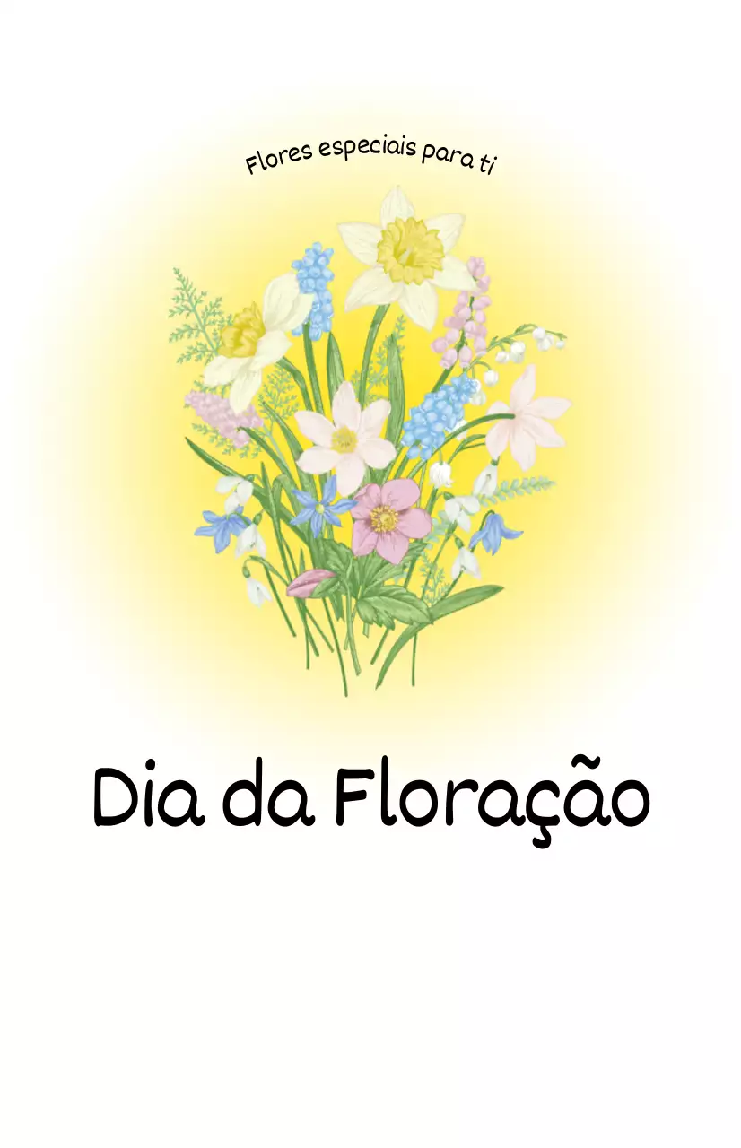 Uma florista com gradientes de cor e ilustrações de ramos de flores para um toque fresco de primavera