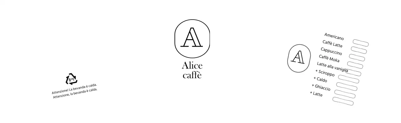 Semplice portabicchieri con logo del caffè