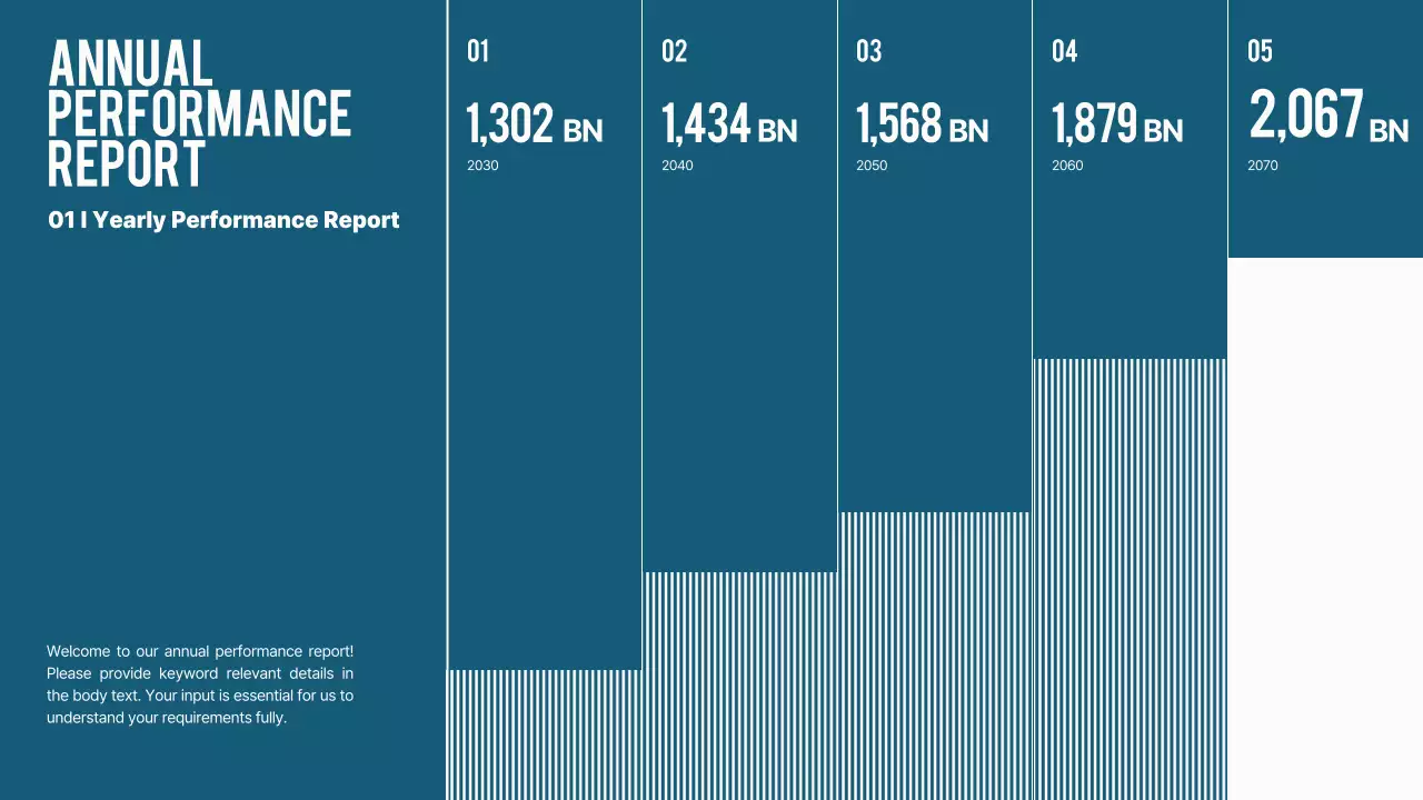 블루색상의 인포그래픽을 활용한 깔끔하고 심플한 데이터보고서