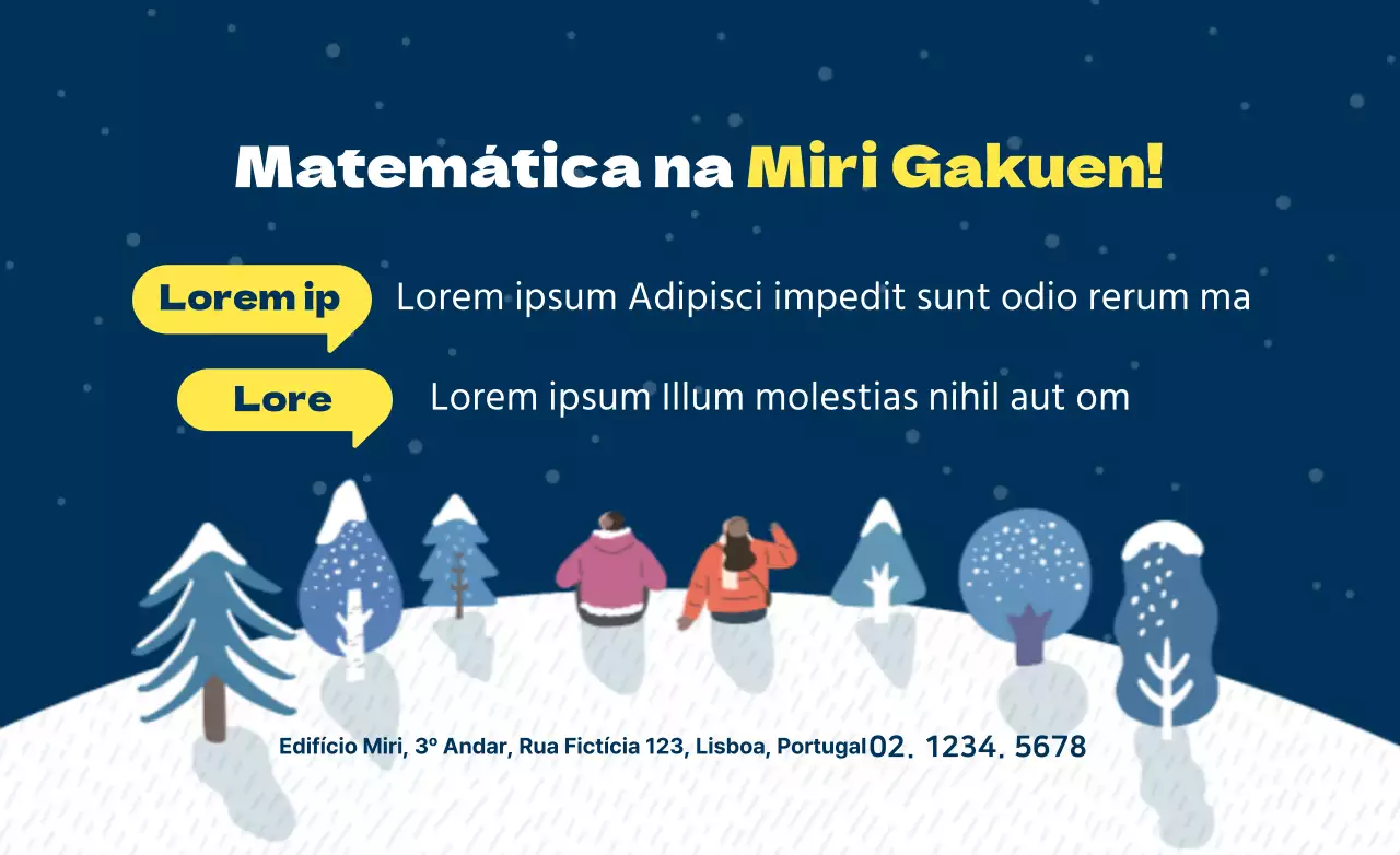 Promova a sua escola com ilustrações de inverno