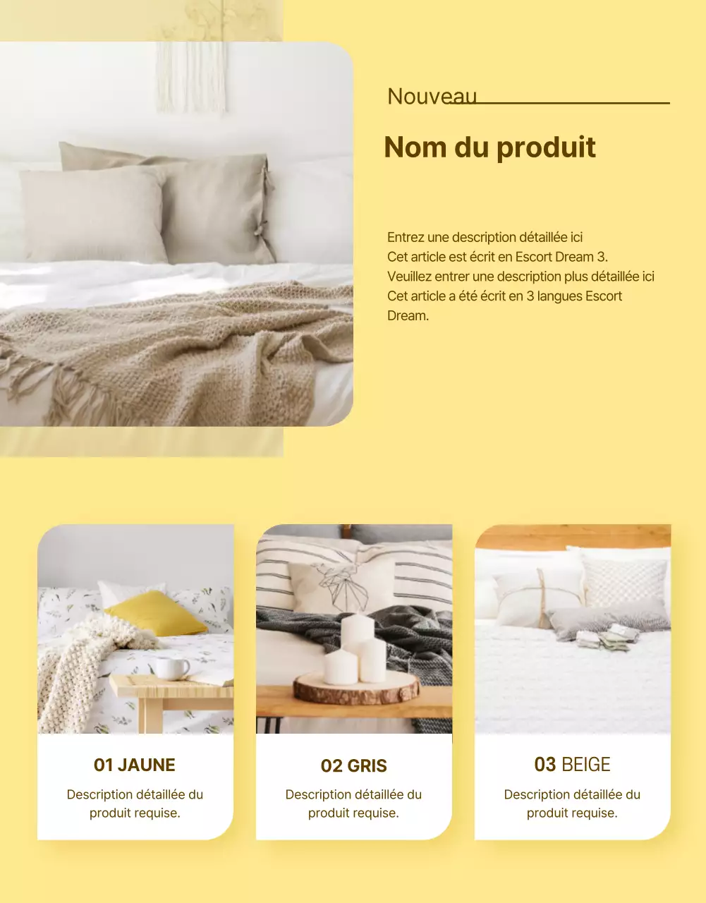 Page de détails de l'événement du printemps jaune