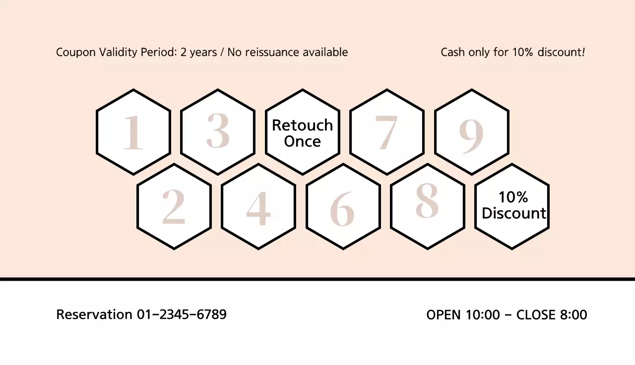 Beige Minimal Beauty Promotion Business Card