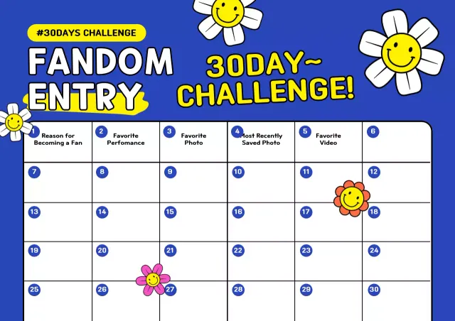 Poster Perencana Fandom Trendy Biru